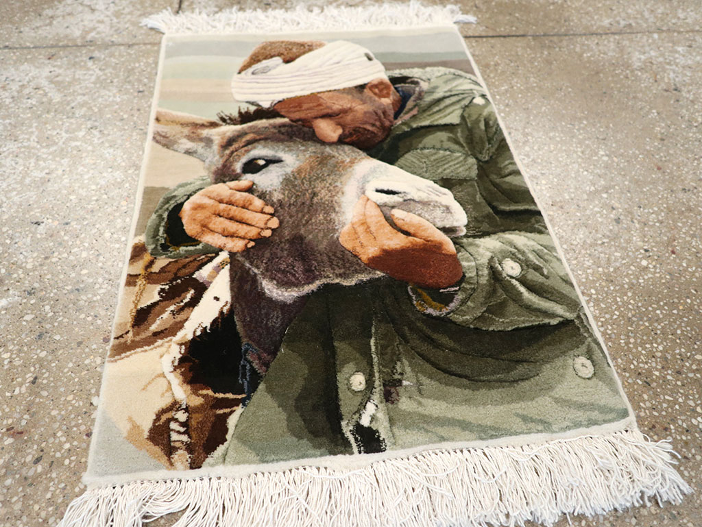 Modern Persian Tabriz Pictorial Rug, No.27140 - Gss