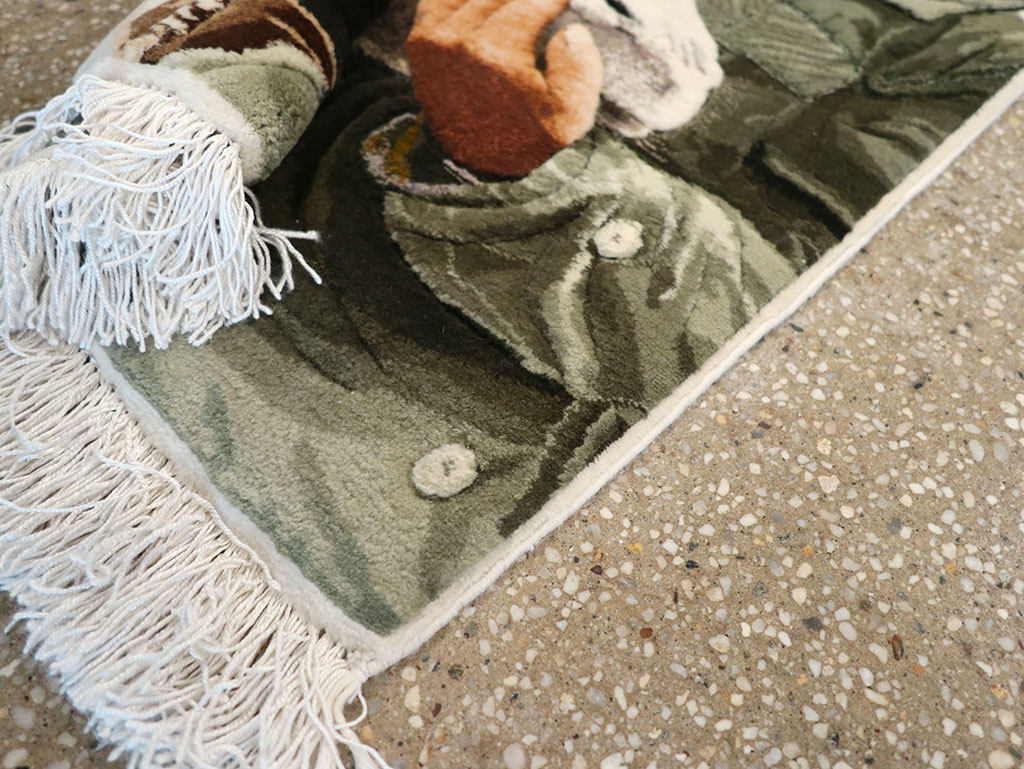 Modern Persian Tabriz Pictorial Rug, No.27140 - Gss