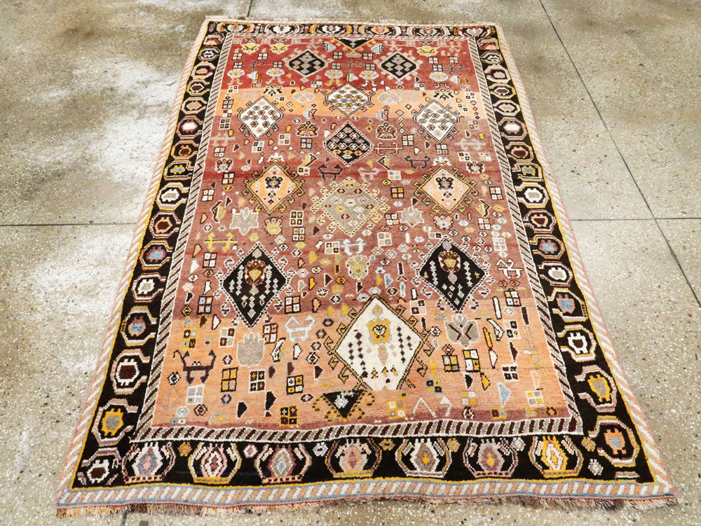 Vintage Persian Gabbeh Rug, No.27142 - Gss