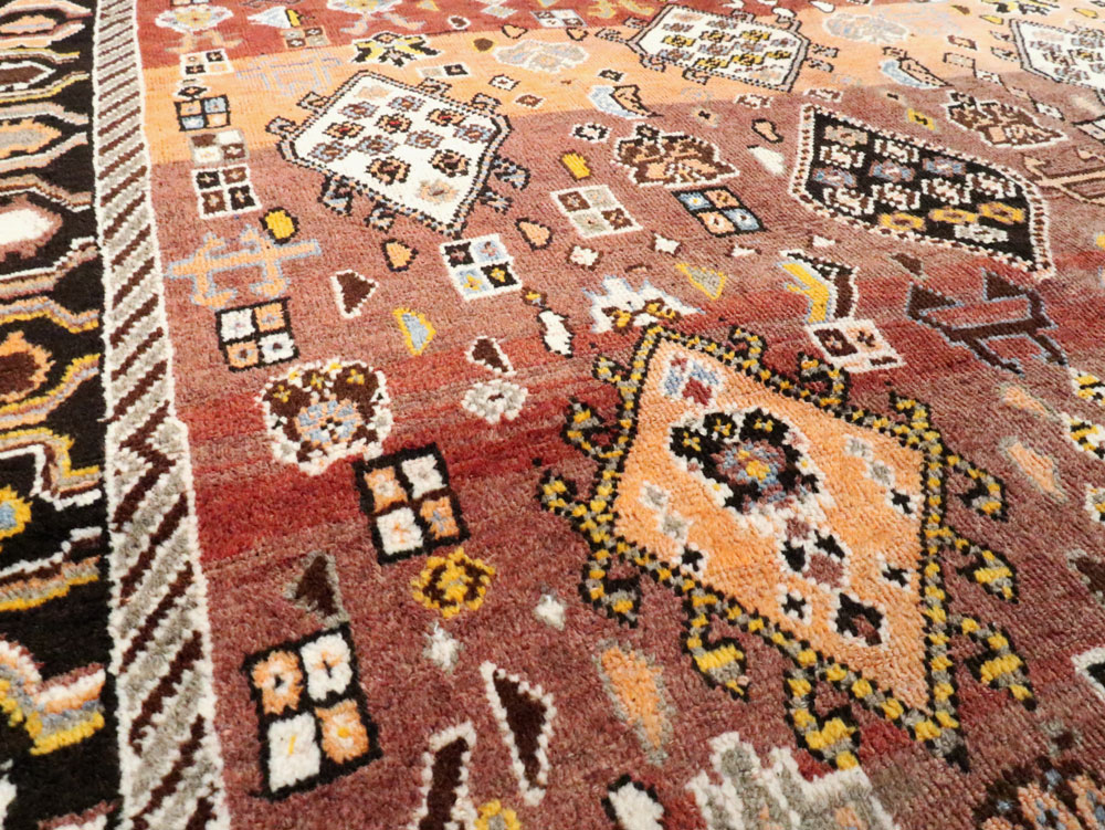 Vintage Persian Gabbeh Rug, No.27142 - Gss