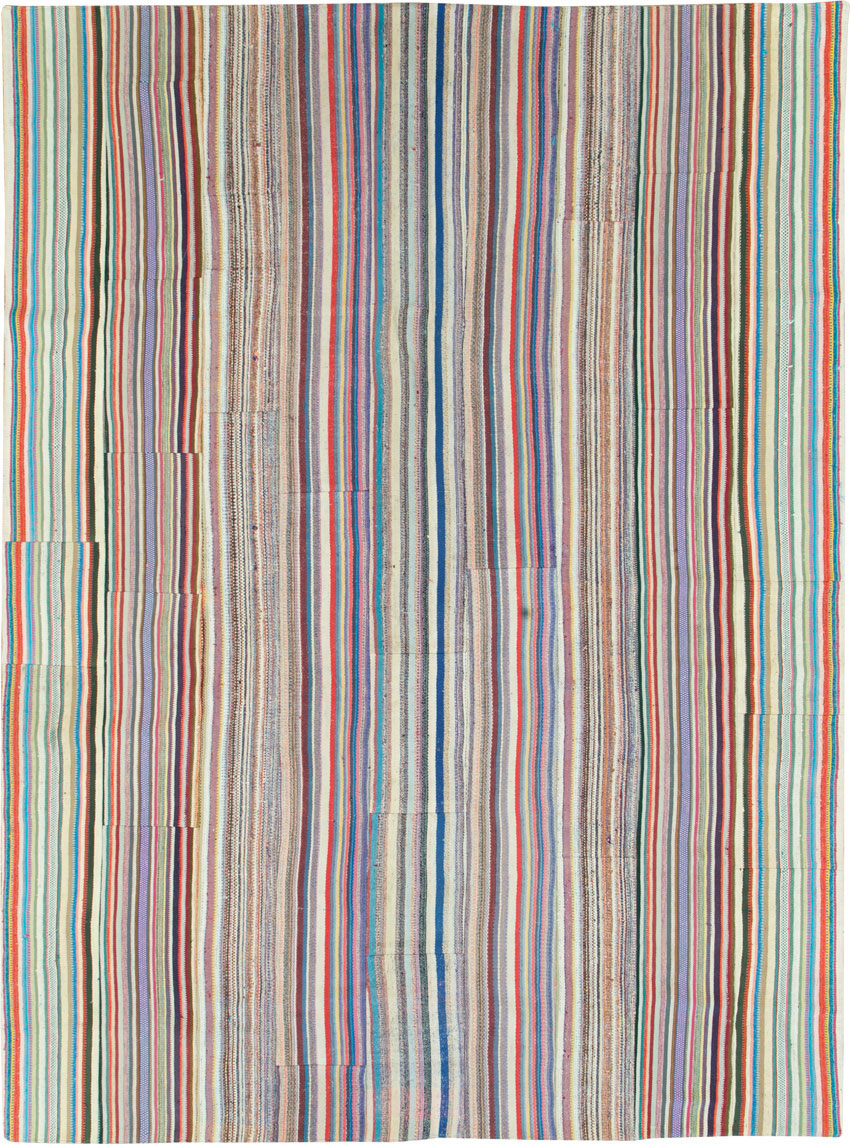 Vintage Turkish Flatweave Kilim , No.27158 - Gss