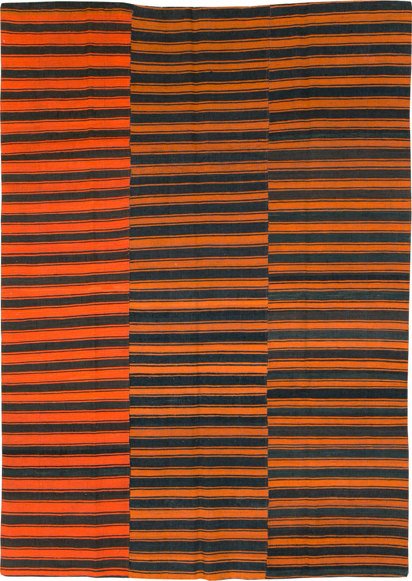 Vintage Turkish Flatweave Kilim Accent Rug, No.27175 - Gss