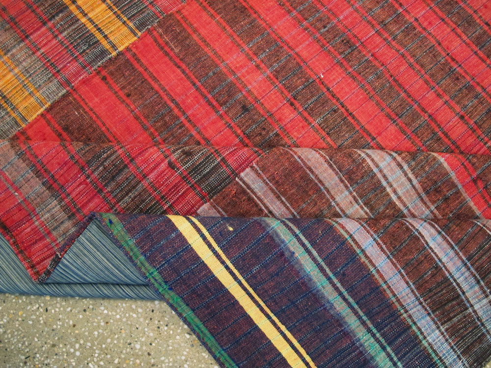 Vintage Turkish Flatweave Kilim Accent Rug, No.27177 - Gss