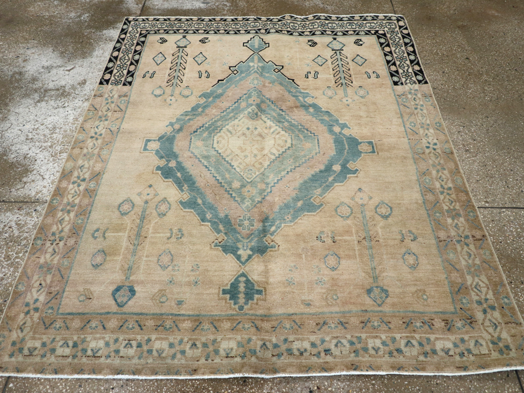 Vintage Persian Afshar Accent Rug, No.27192 - Gss