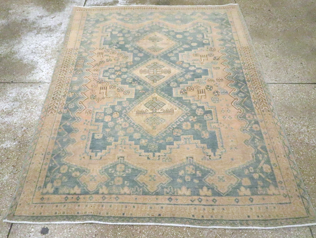 Vintage Persian Afshar Accent Rug, No.27194 - Gss