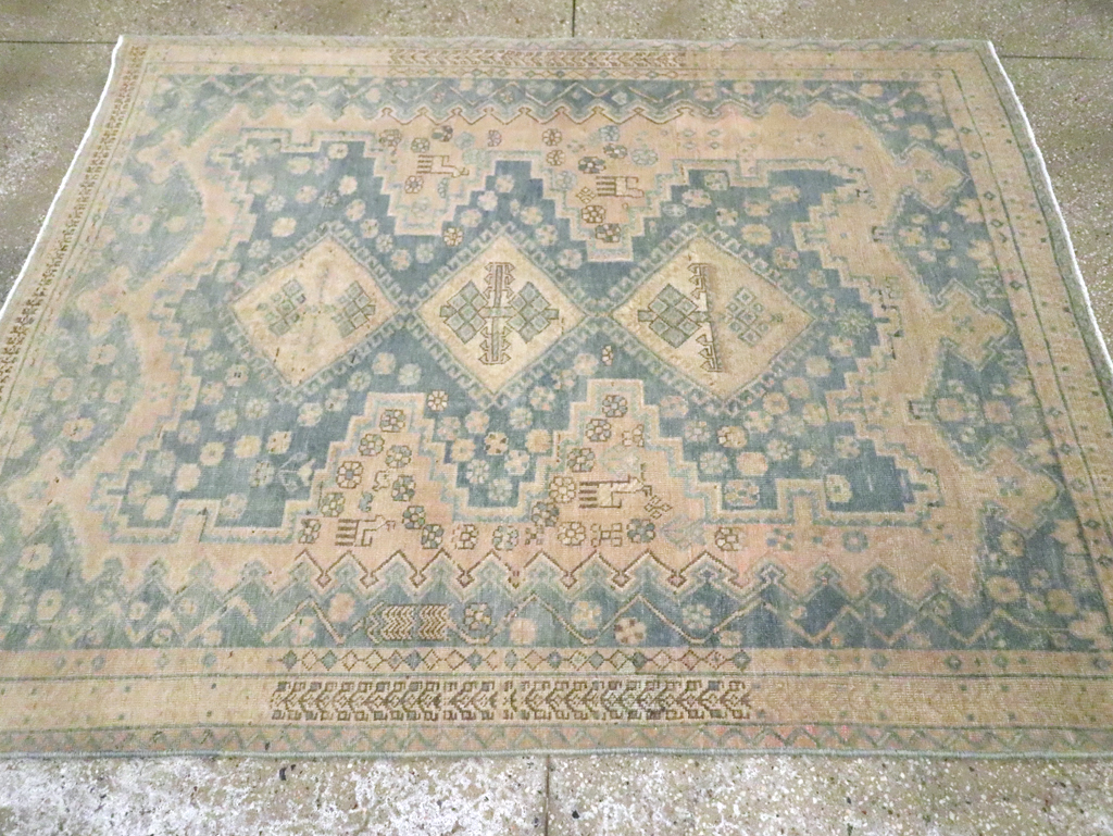 Vintage Persian Afshar Accent Rug, No.27194 - Gss