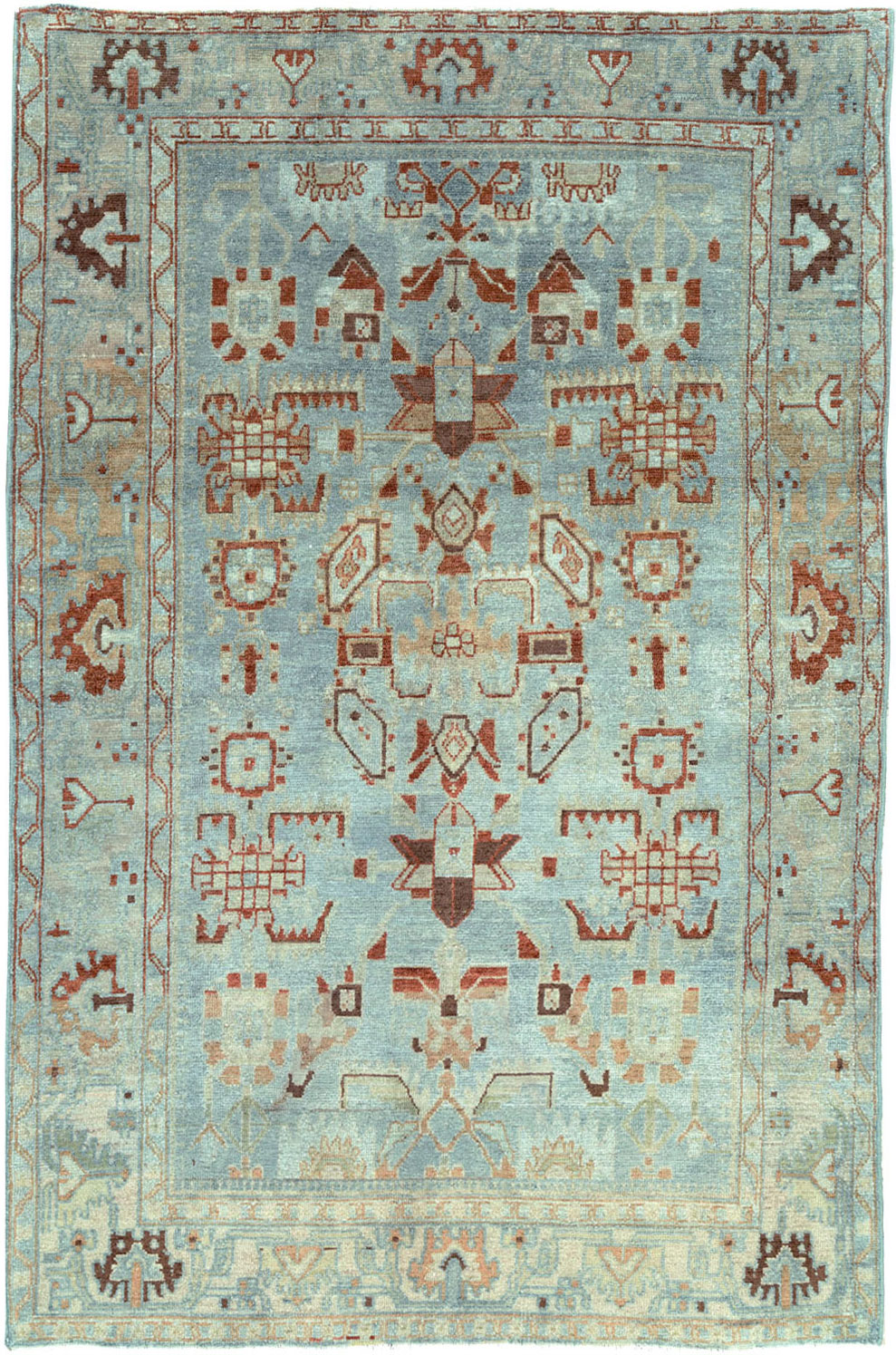 Vintage Persian Malayer Accent Rug, No.27201 - Gss