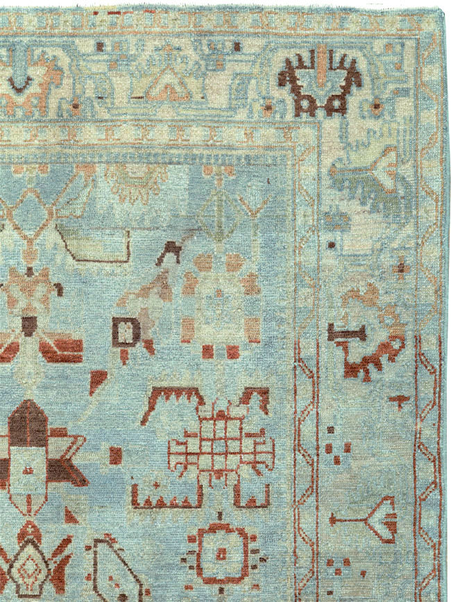 Vintage Persian Malayer Accent Rug, No.27201 - Gss