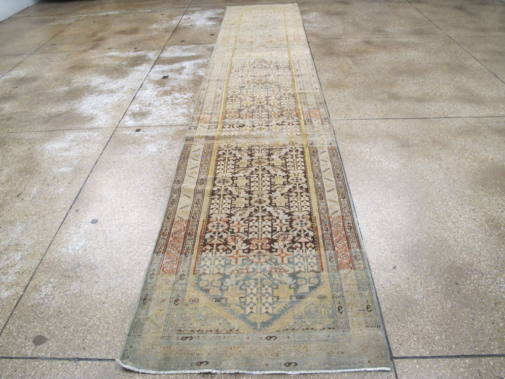 Antique Persian Malayer Long Runner, No.27202 - Gss