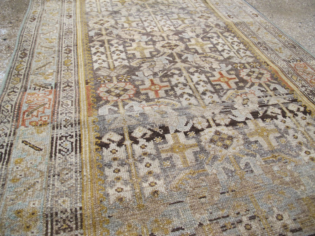 Antique Persian Malayer Long Runner, No.27202 - Gss