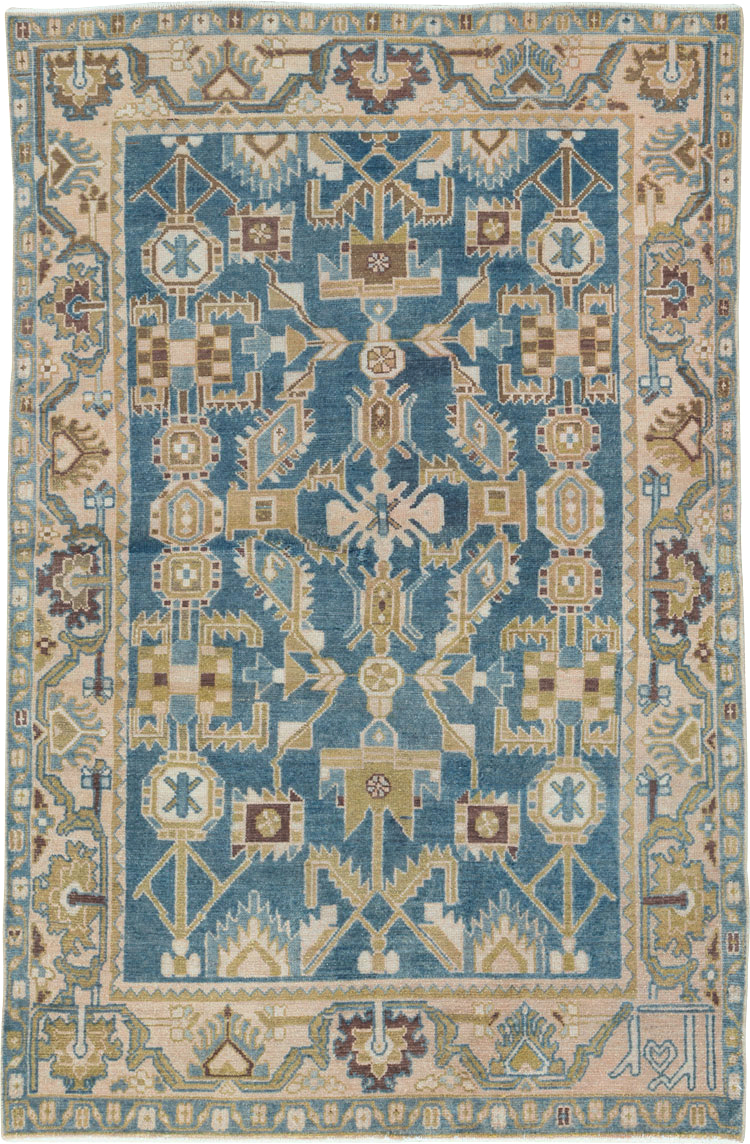 Vintage Persian Malayer Accent Rug, No.27208 - Gss