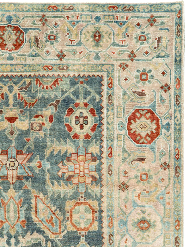 Vintage Persian Malayer Accent Rug, No.27222 - Gss