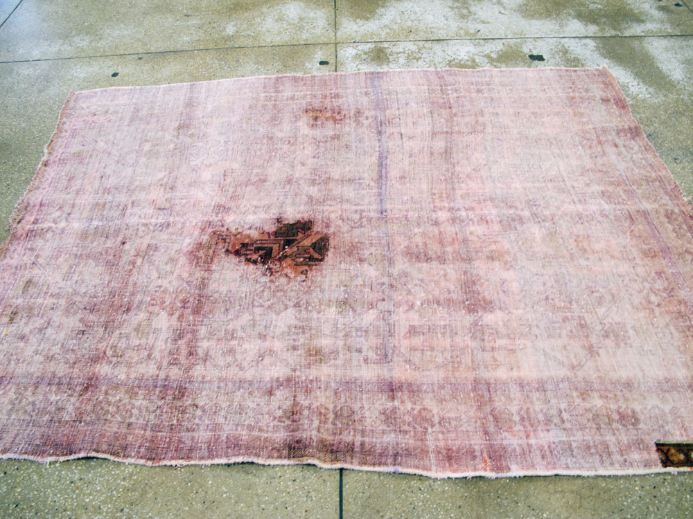 Vintage Persian Afshar Distressed Rug, No.27237 - Gss