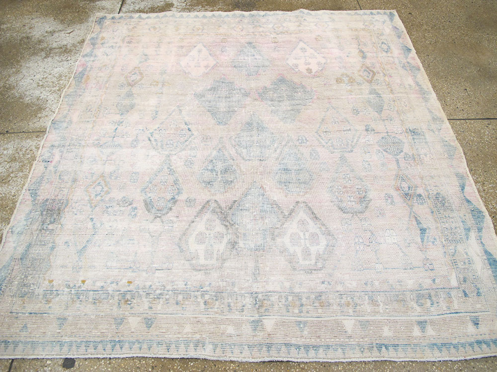 Vintage Persian Afshar Distressed Rug, No.27240 - Gss