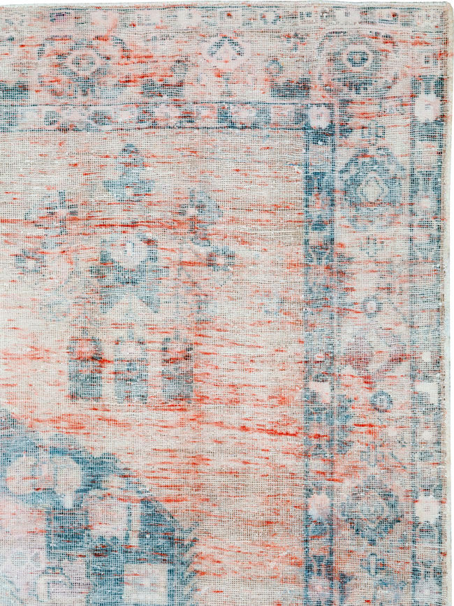 Vintage Persian Afshar Distressed Rug, No.27243 - Gss