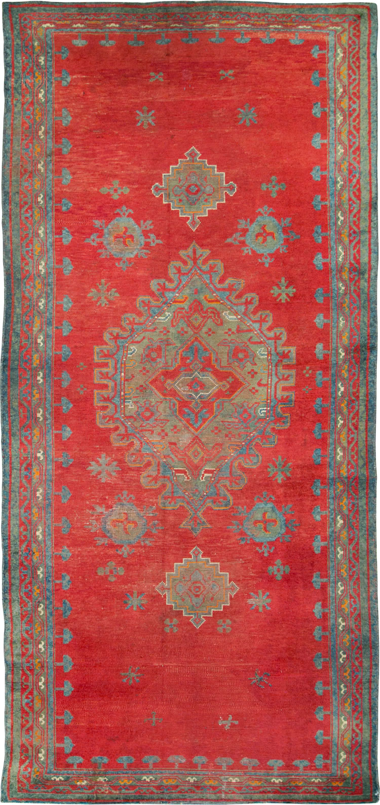 Antique Oushak Gallery Carpet, No.27244 - Gss