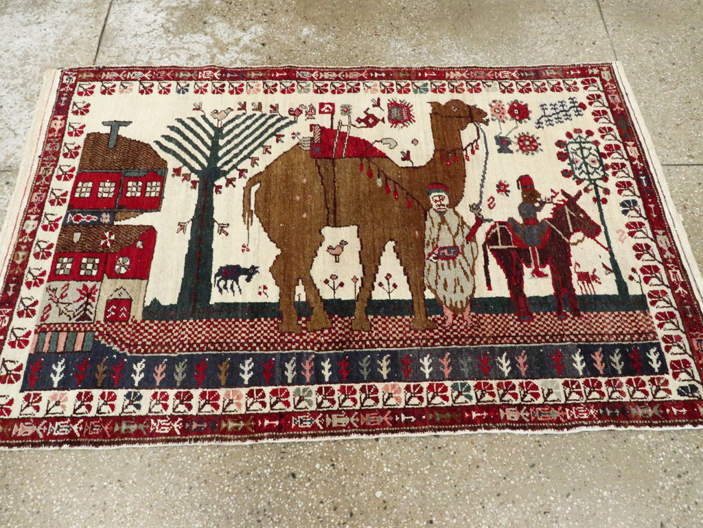 Vintage Anatolian Pictorial Rug, No.27250 - Gss