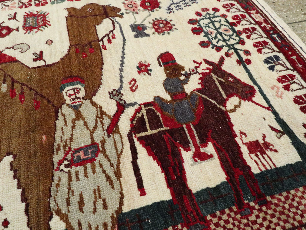 Vintage Anatolian Pictorial Rug, No.27250 - Gss