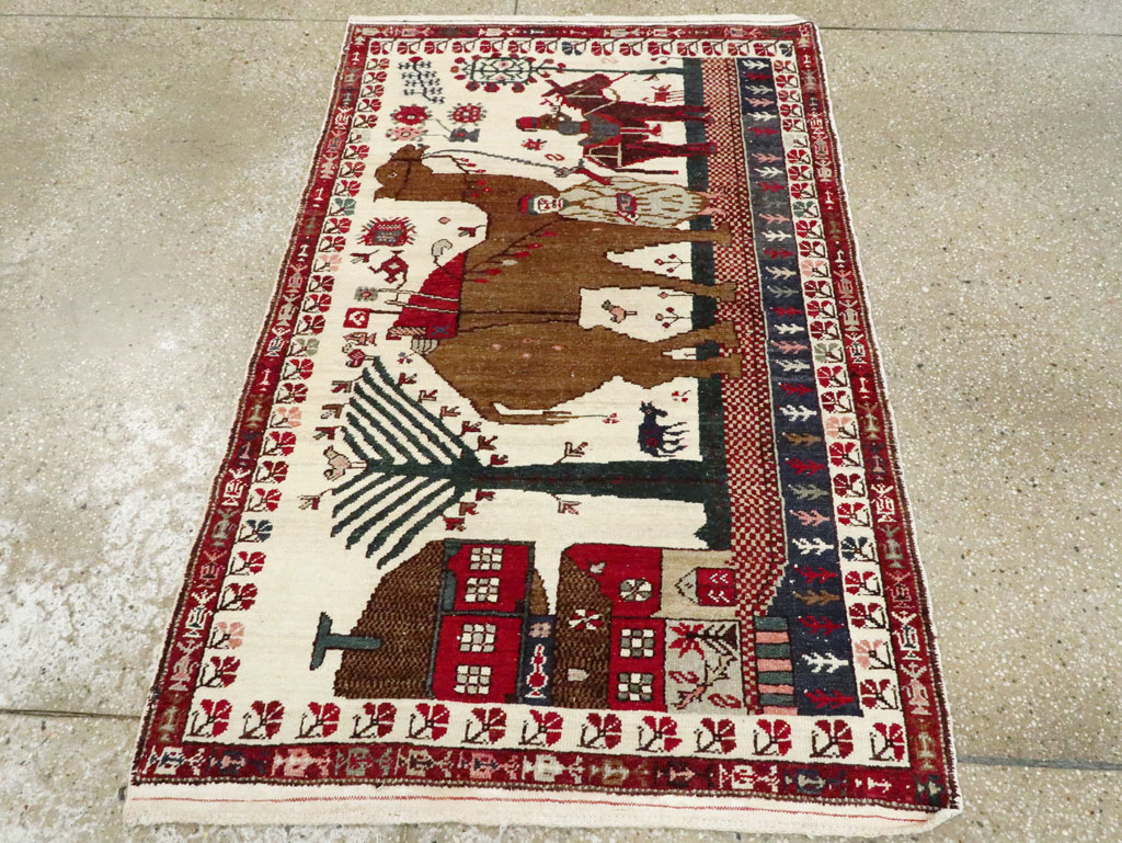 Vintage Anatolian Pictorial Rug, No.27250 - Gss
