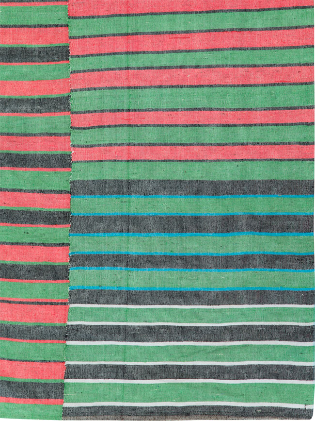 Vintage Turkish Flatweave Kilim Accent Rug, No.27266 - Gss