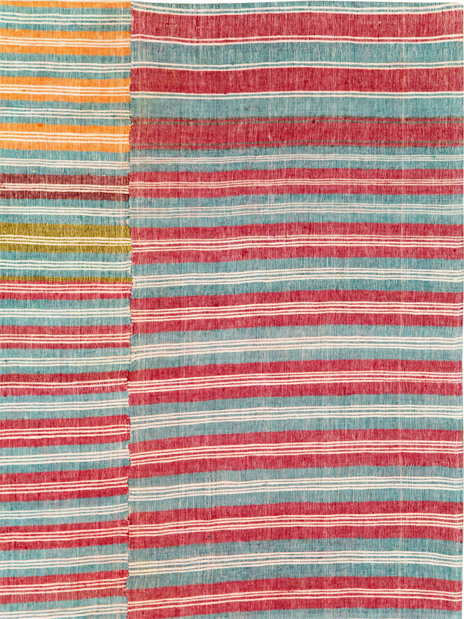 Vintage Turkish Flatweave Kilim Accent Rug, No.27267 - Gss