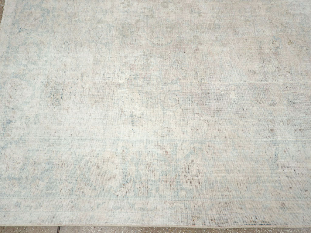 Distressed Vintage Persian Small Room Size Carpet, No.27283 - Gss