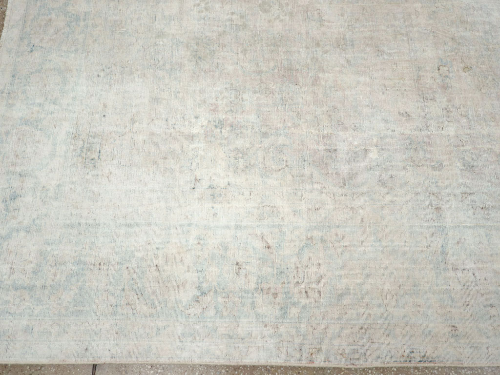 Distressed Vintage Persian Small Room Size Carpet, No.27283 - Gss