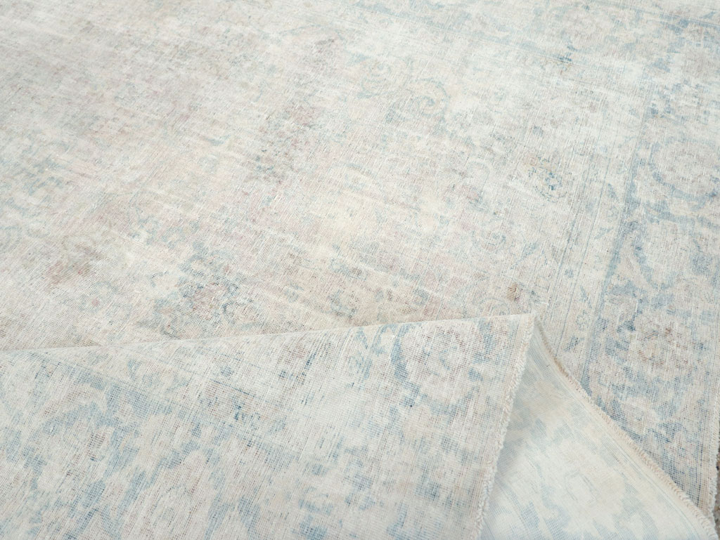 Distressed Vintage Persian Small Room Size Carpet, No.27283 - Gss