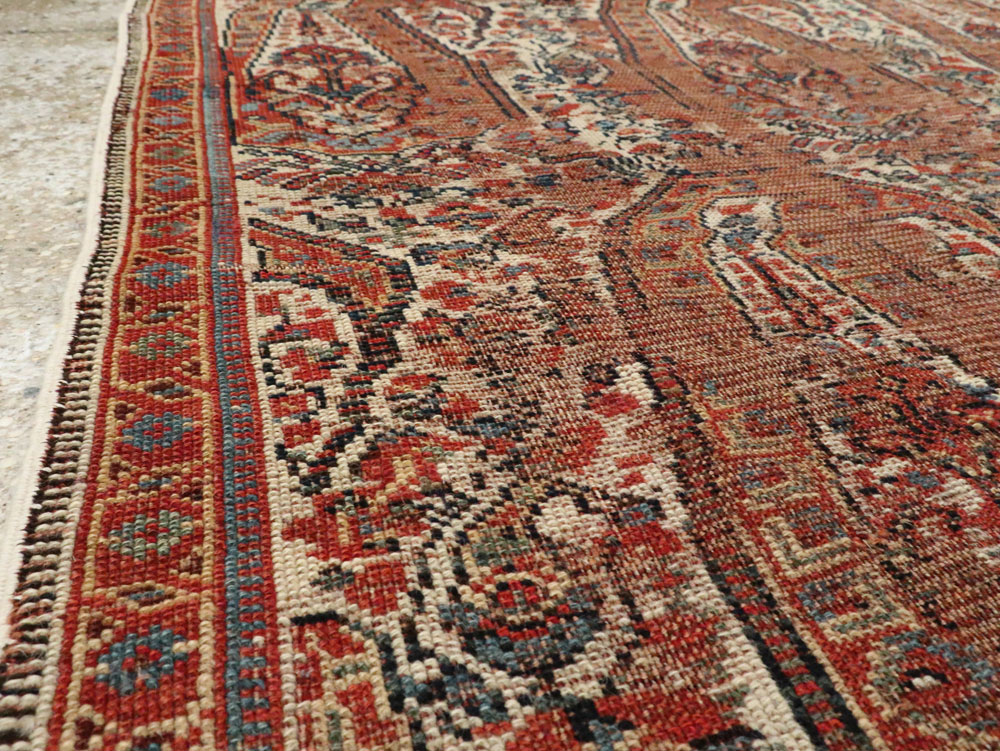 Distressed Antique Persian Afshar Accent Rug, No.27285 - Gss