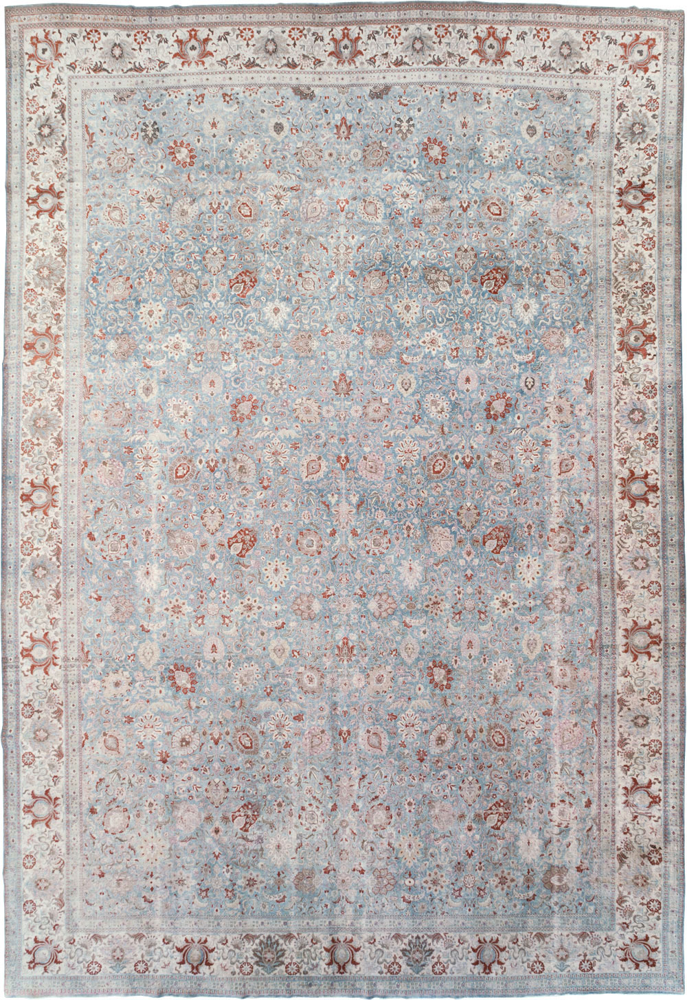 Antique Persian Tabriz Carpet, No.27287 - Gss