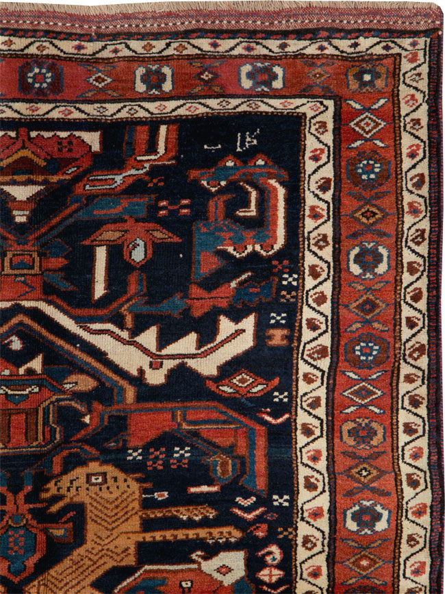Antique Persian Kurd Pictorial Gallery Rug, No.27293 - Gss