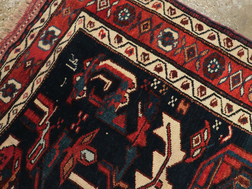 Antique Persian Kurd Pictorial Gallery Rug, No.27293 - Gss