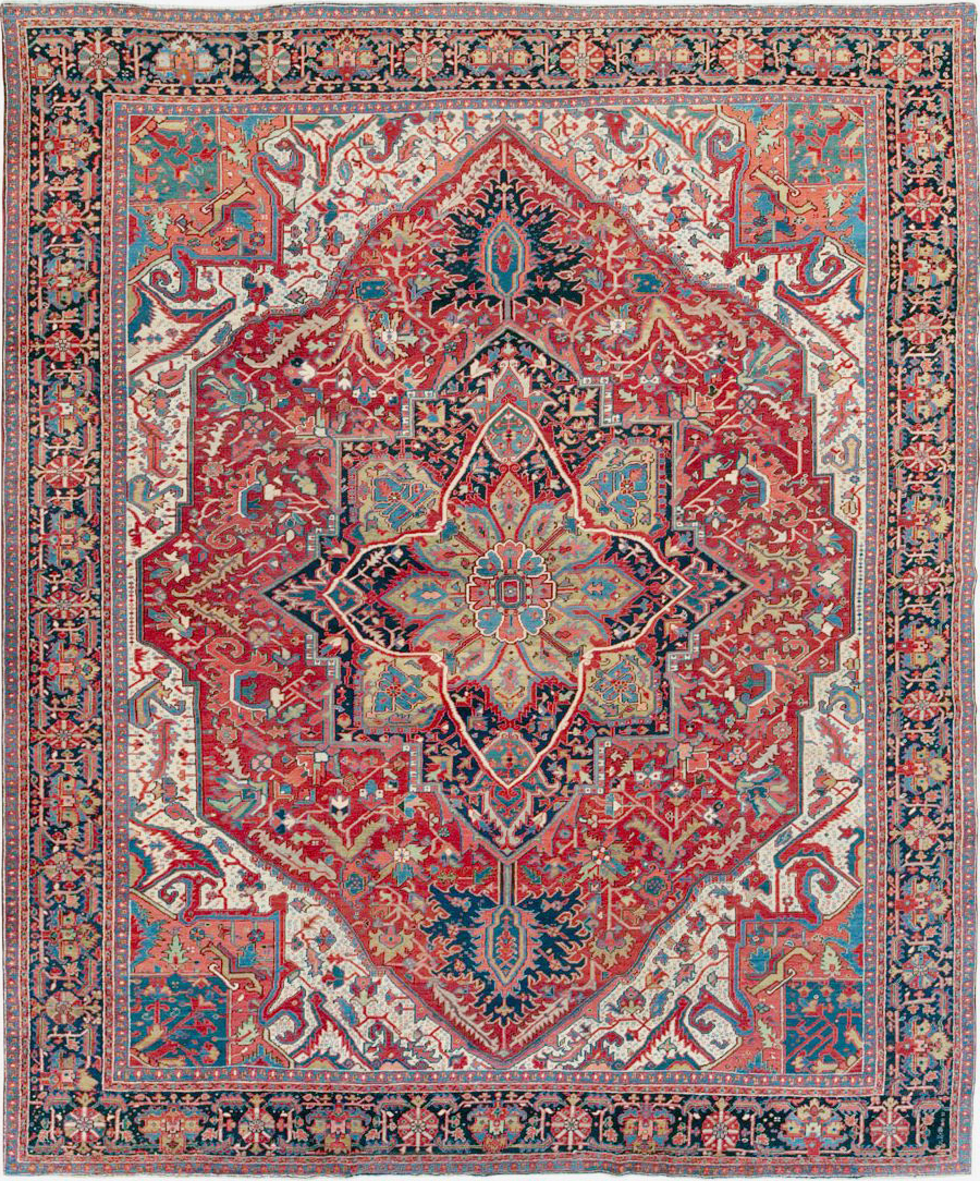 Antique Persian Heriz Carpet, No.27299 - Gss