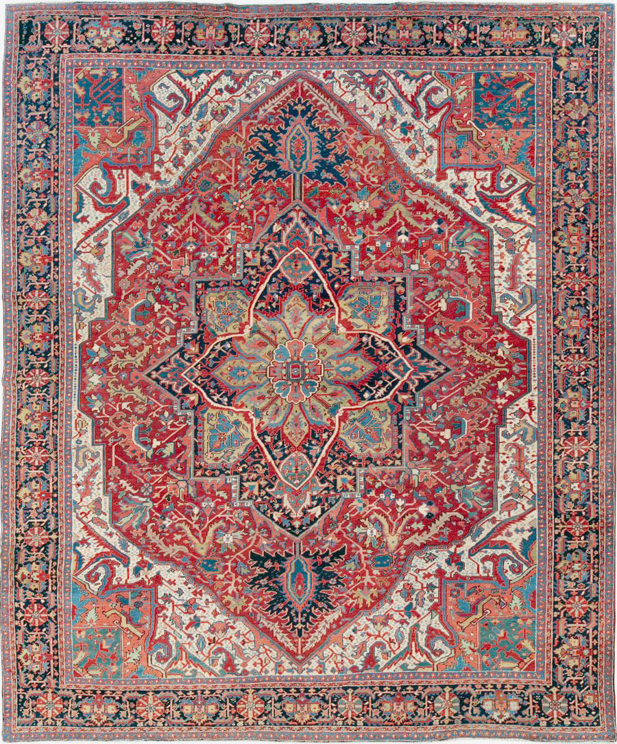 Antique Persian Heriz Carpet, No.27299 - Gss