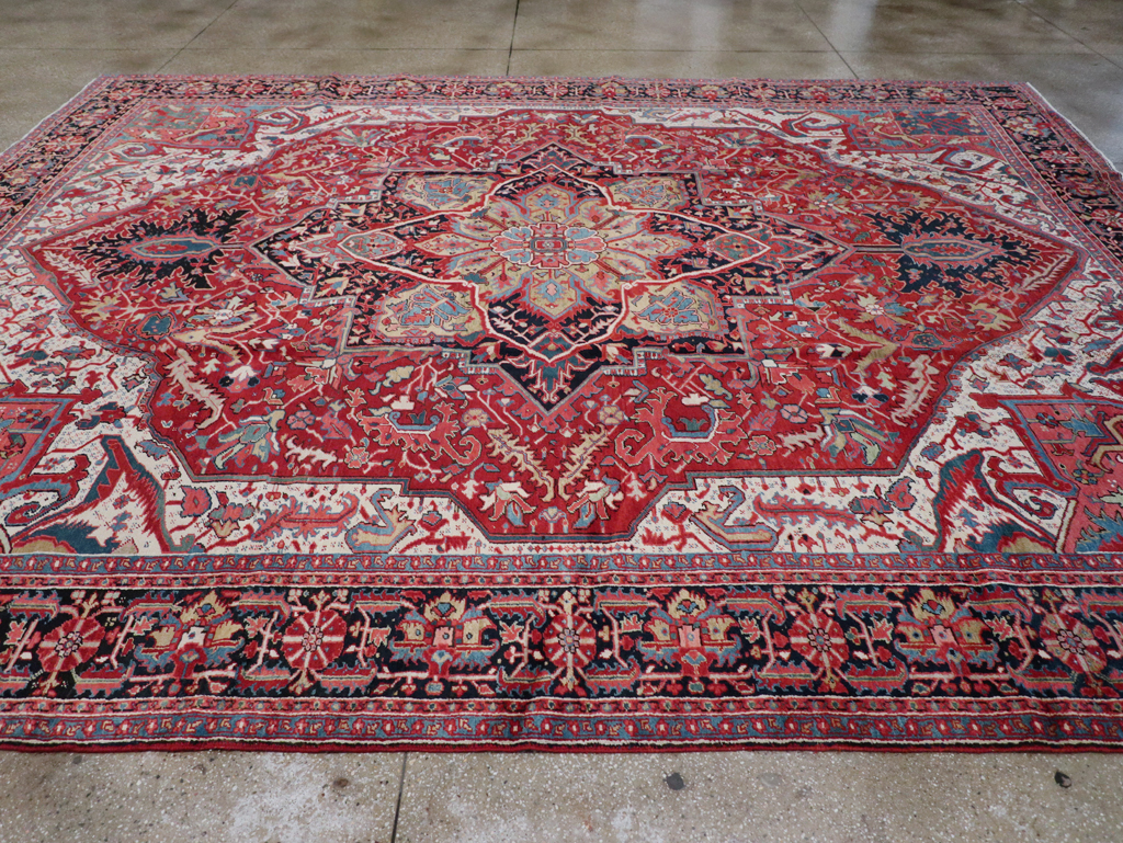 Antique Persian Heriz Carpet, No.27299 - Gss