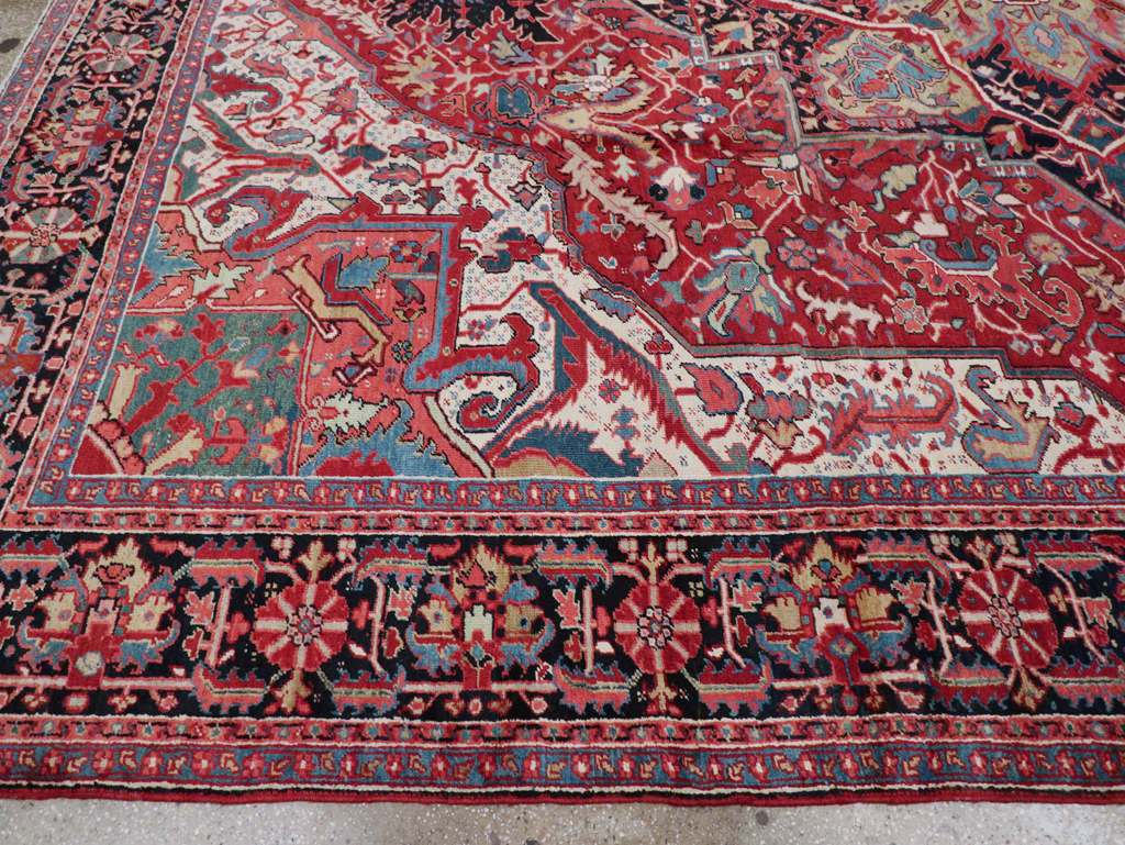 Antique Persian Heriz Carpet, No.27299 - Gss