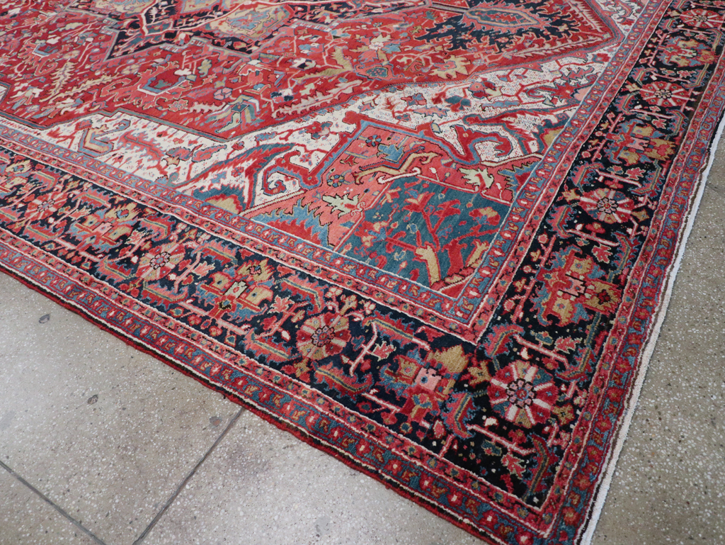 Antique Persian Heriz Carpet, No.27299 - Gss