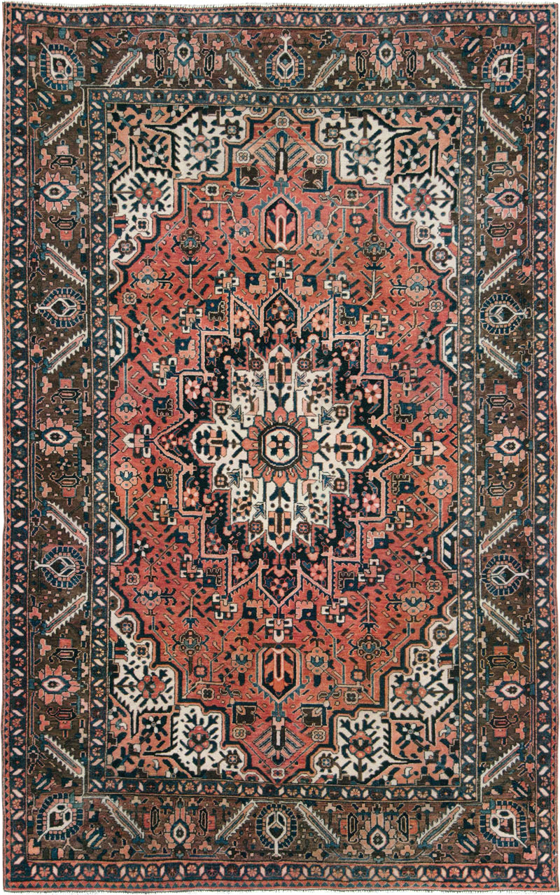 Vintage Persian Bakhtiari Accent Rug, No.27302 - Gss
