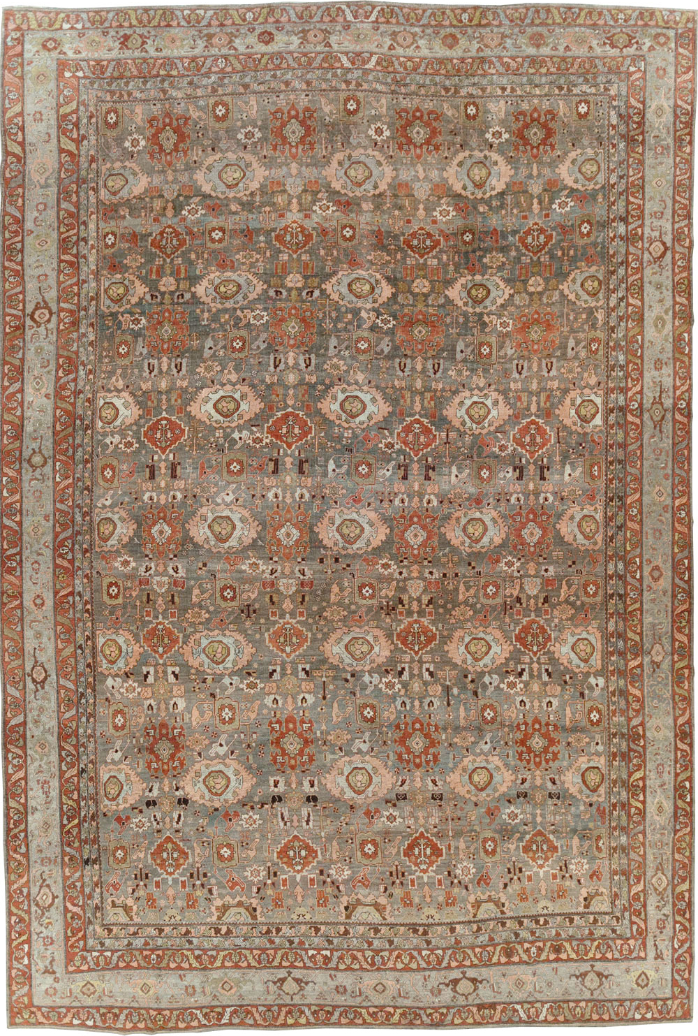 Antique Persian Bidjar Oversize Carpet, No.27310 - Gss