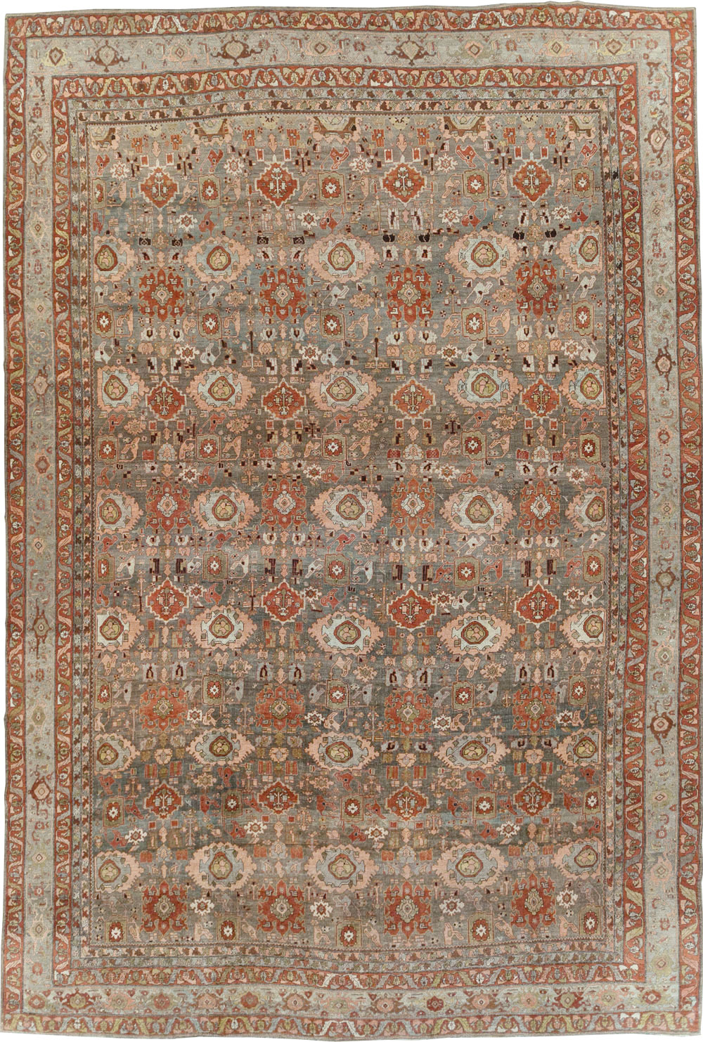 Antique Persian Bidjar Oversize Carpet, No.27310 - Gss