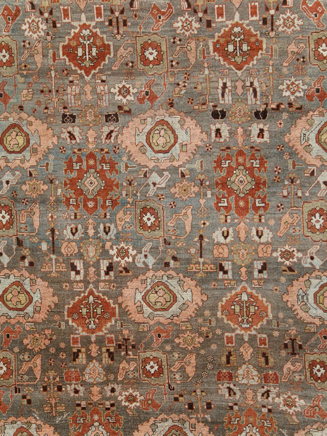 Antique Persian Bidjar Oversize Carpet, No.27310 - Gss