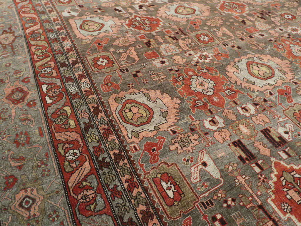 Antique Persian Bidjar Oversize Carpet, No.27310 - Gss