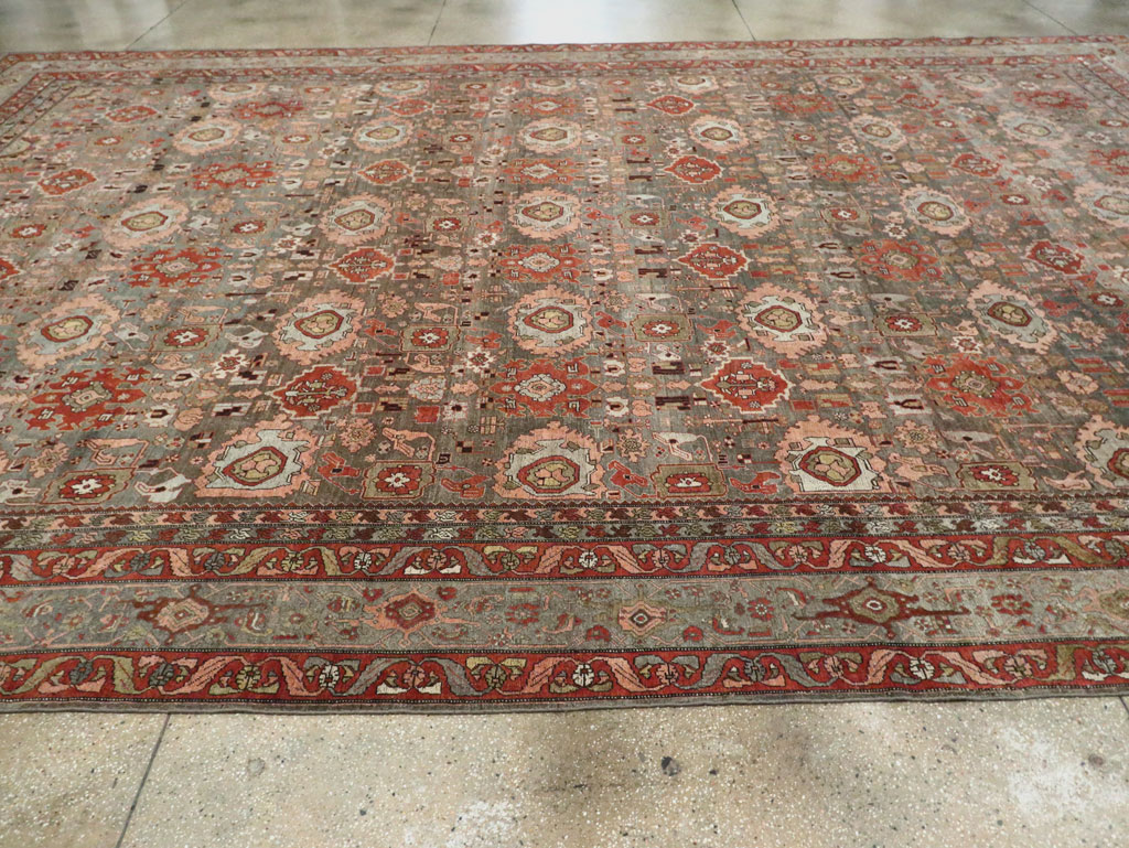 Antique Persian Bidjar Oversize Carpet, No.27310 - Gss