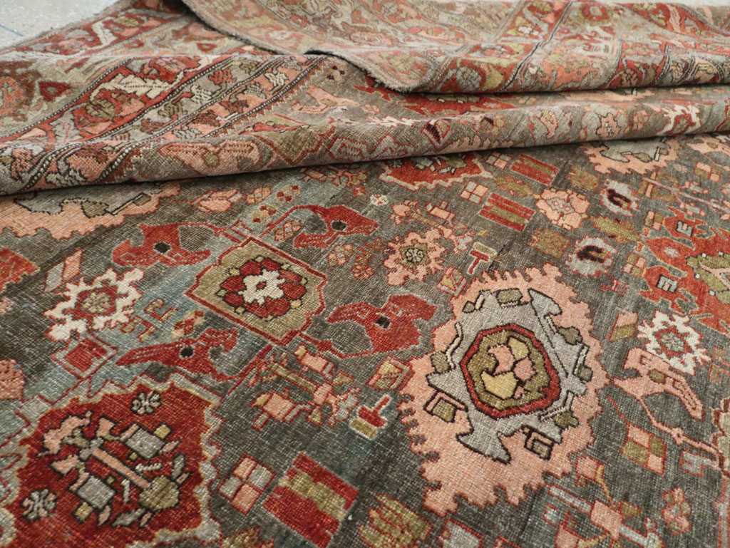 Antique Persian Bidjar Oversize Carpet, No.27310 - Gss