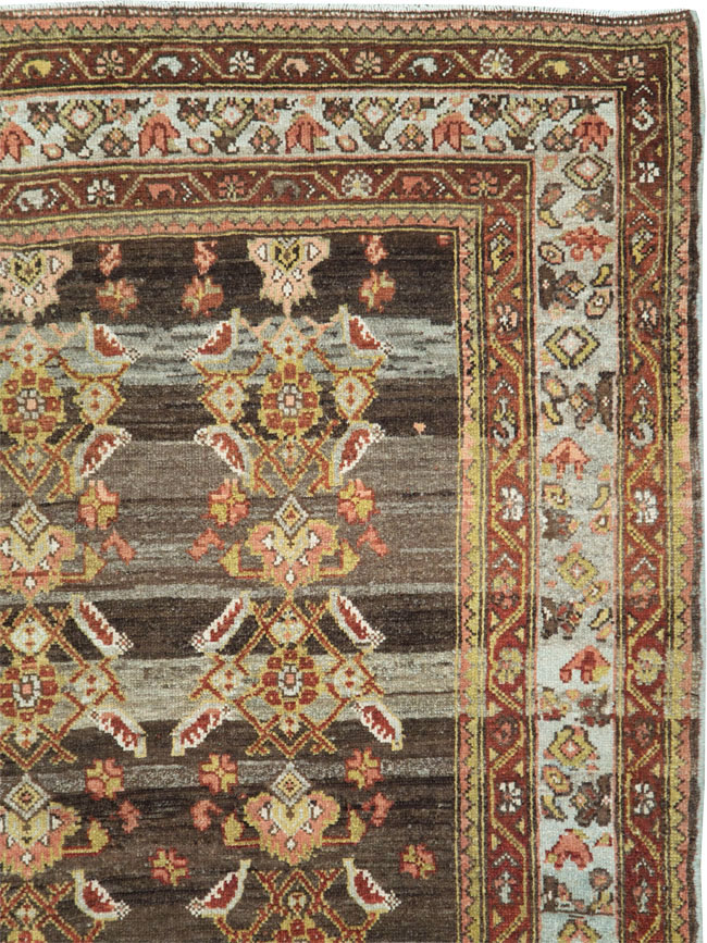 Antique Persian Malayer Wide Gallery Runner, No.27334 - Gss
