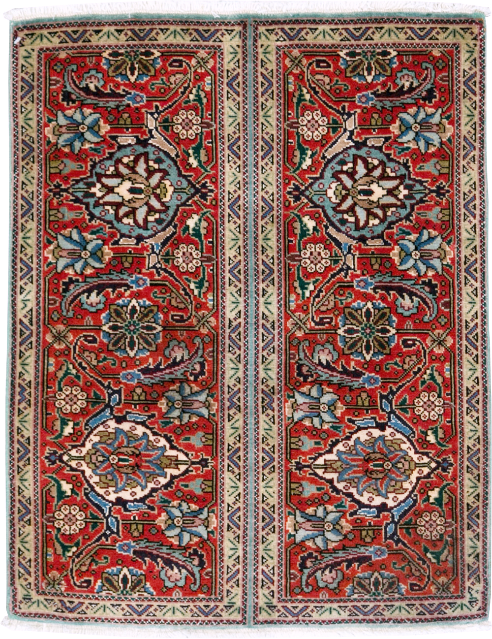 Vintage Persian Tabriz Throw Rug, No.27345 - Gss
