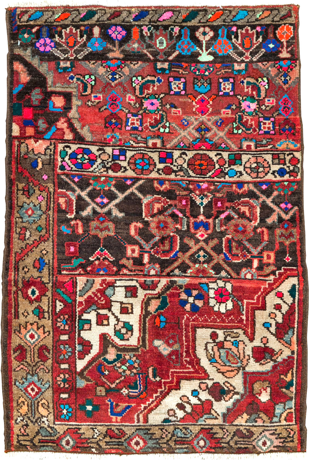 Vintage Persian Wagireh Hamdan Rug, No.27364 - Gss