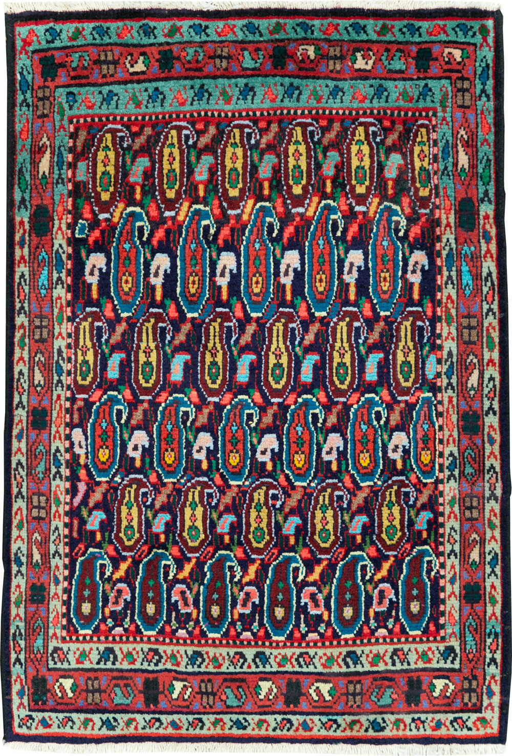 Vintage Persian Hamadan Rug, No.27365 - Gss