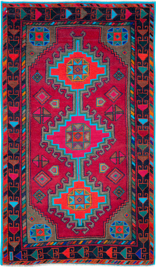 Vintage Persian Hamadan Rug, No.27370 - Gss