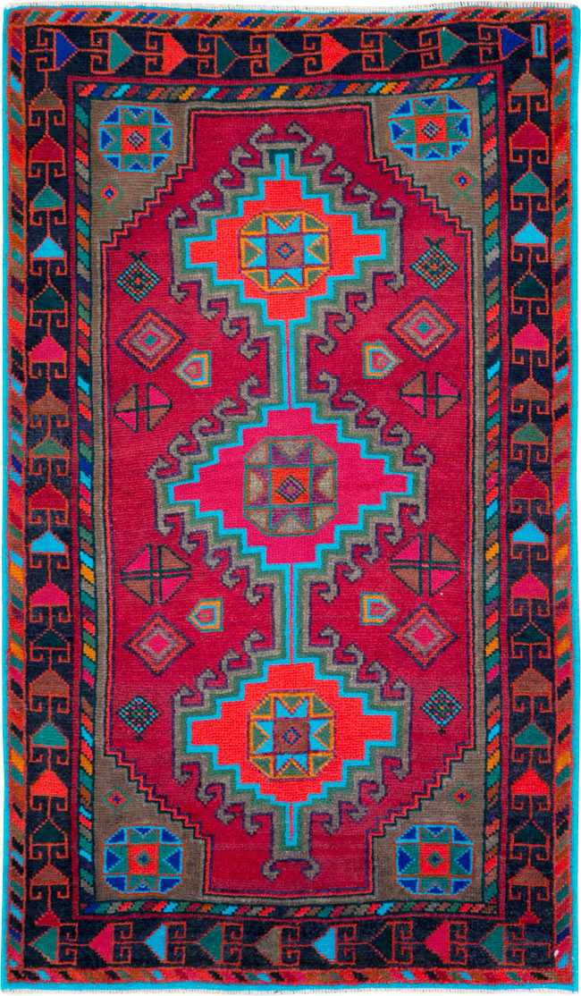 Vintage Persian Hamadan Rug, No.27370 - Gss